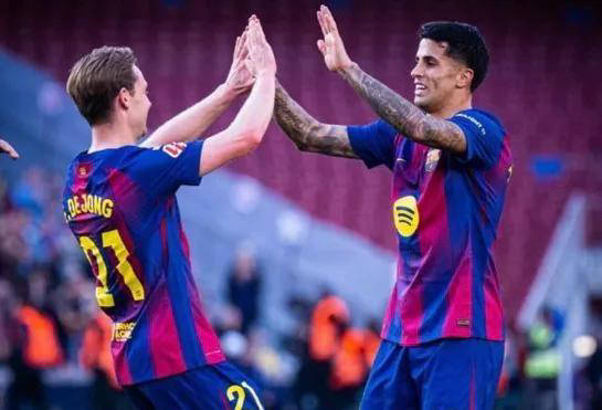 西甲第25轮焦点战：巴塞罗那3-0完胜莱万特，主场迎来16连胜